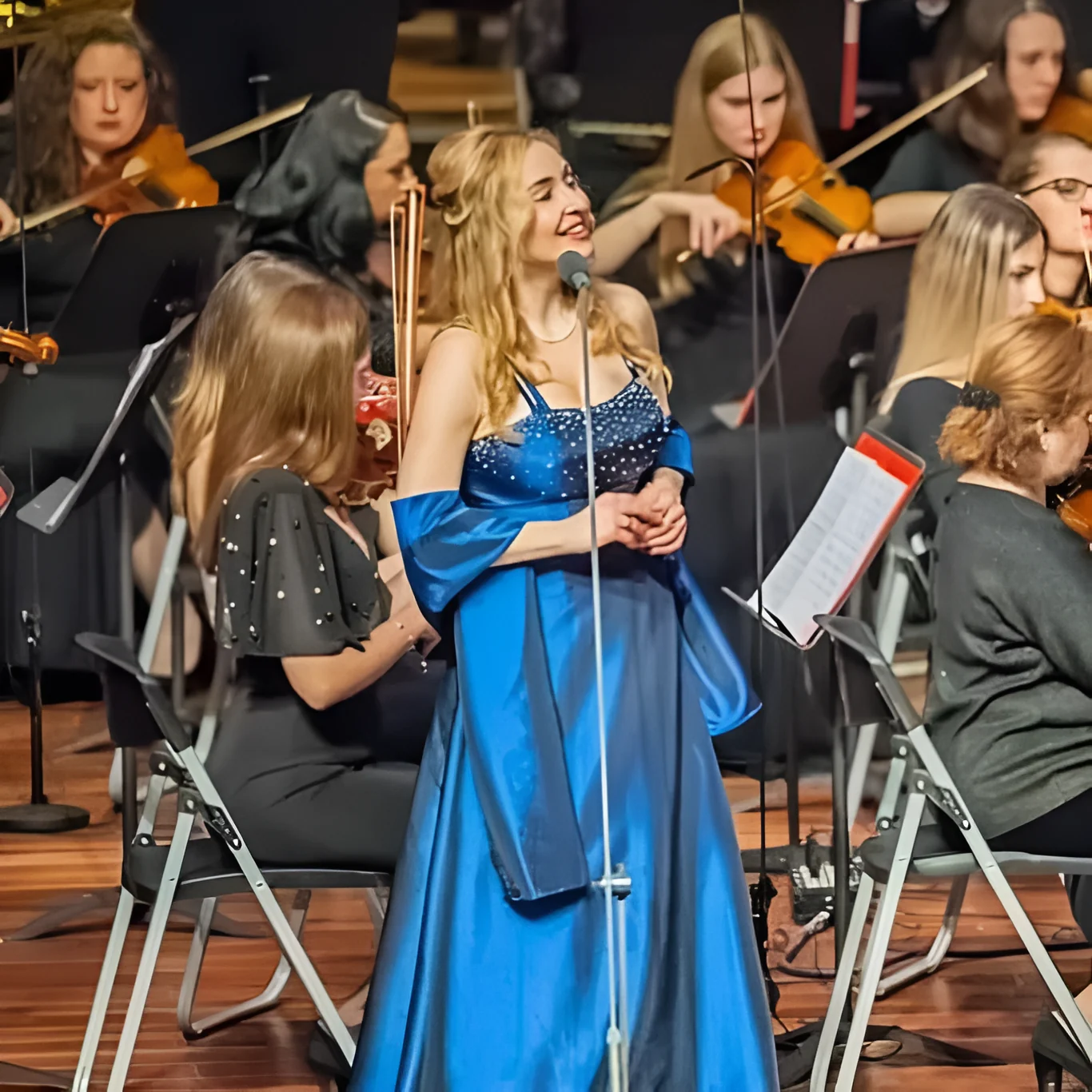 Venicia Rasmussen as orchestra soloist